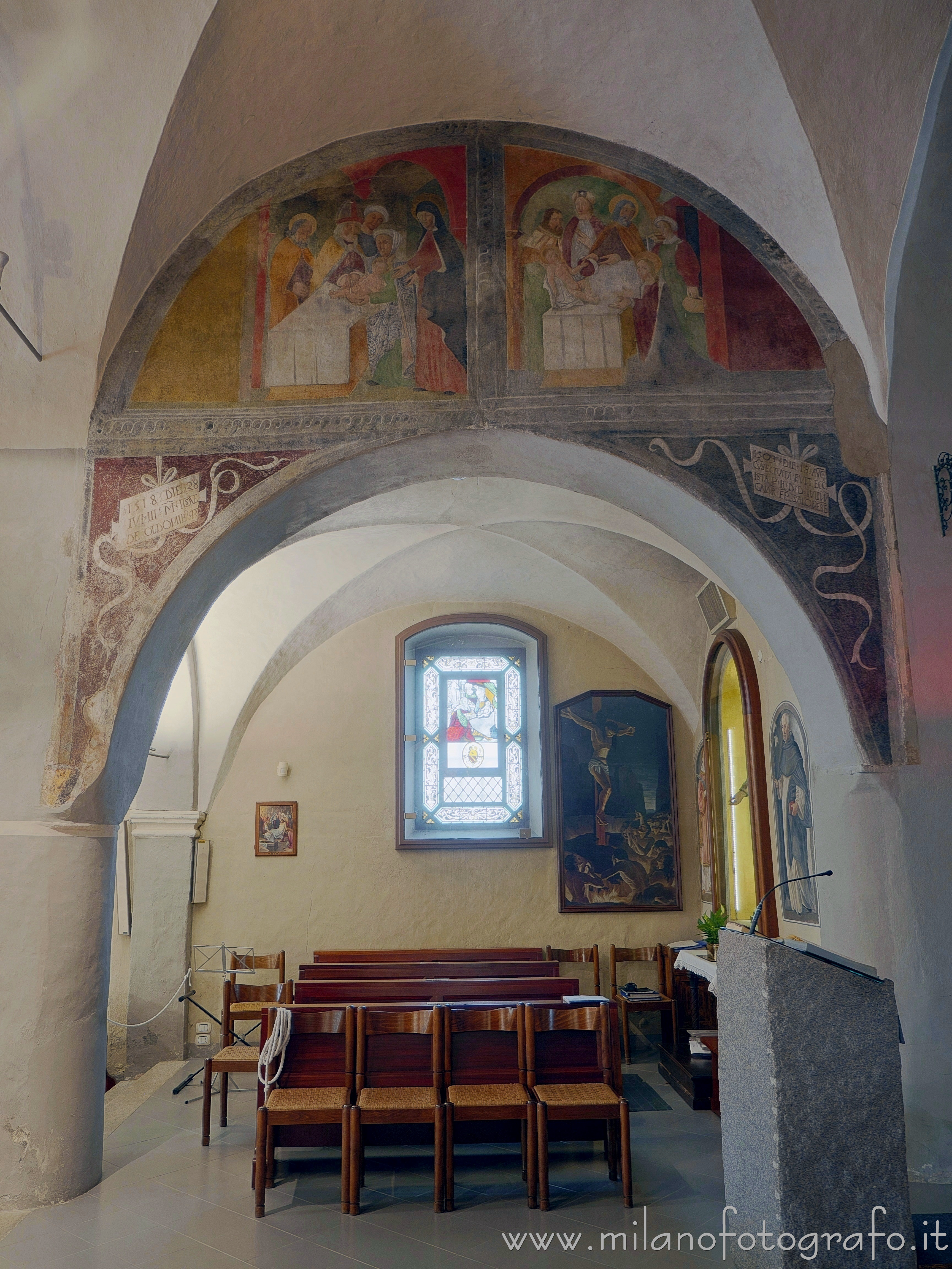 Verrone (Biella, Italy) - Span at the head of the left aisle of the St. Lawrence Church